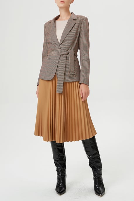 Faltenrock und kontrastierende elastische Taille - Image 6
