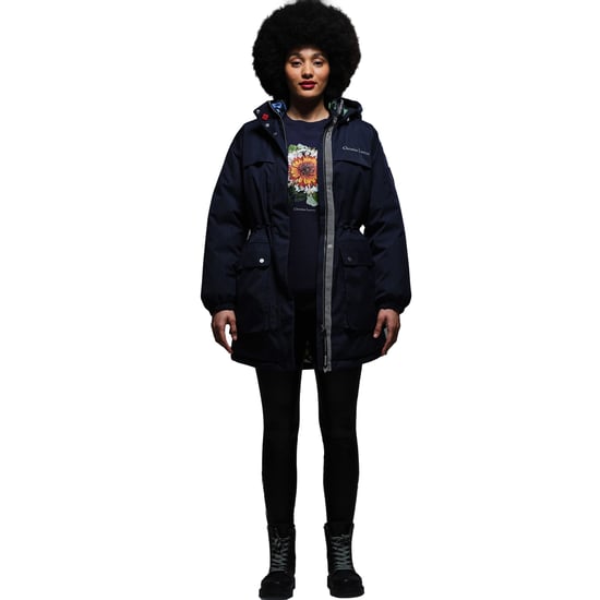 Regatta Womens/Ladies Christian Lacroix Cailar Logo Longline Waterproof Jacket (Navy Marl)