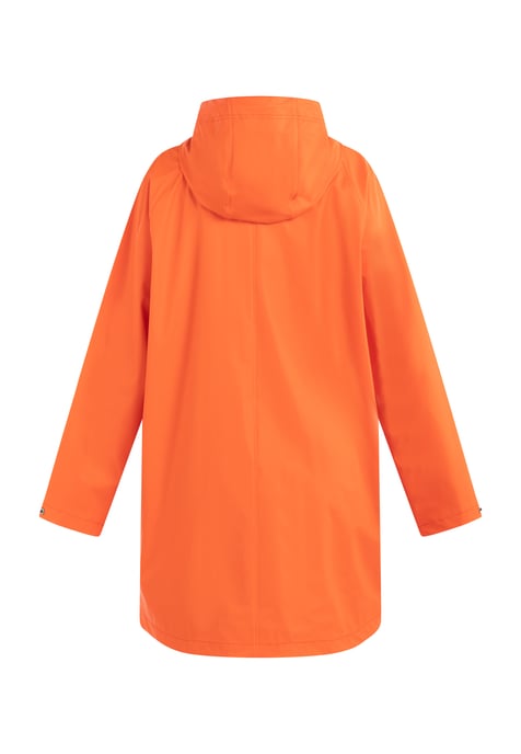 Schmuddelwedda Übergroßer Regenmantel Damen ORANGEROT-280 - Image 4
