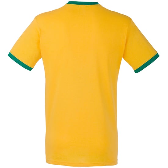 Fruit Of The Loom Herren Ringer T-Shirt (Sonnenblume/Kelly Grün) - Image 2