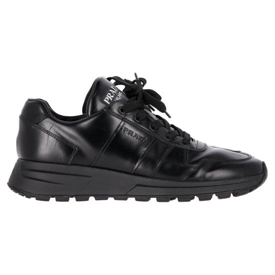 Prada Prax 01 Schnür-Low-Top-Sneaker aus schwarzem Kalbsleder - Image 1