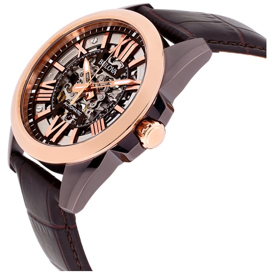 Bulova Automatik Herrenuhr Braun 98A165 - Image 3