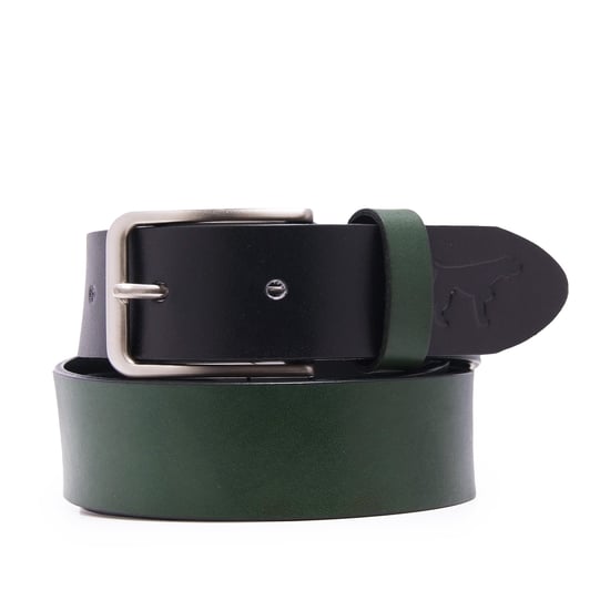 Men's Leather Belt Bicolor in Black