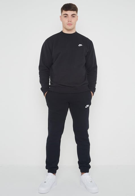 Nike Herren Club Fleece Full Trainingsanzug Set Schwarz - Image 1