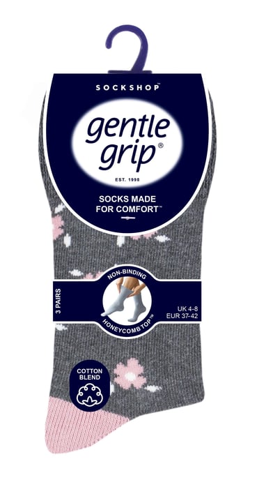 Gentle Grip - 6 Paar Damen Gentle Grip nicht elastische Socken - SOLRH217 - Image 2
