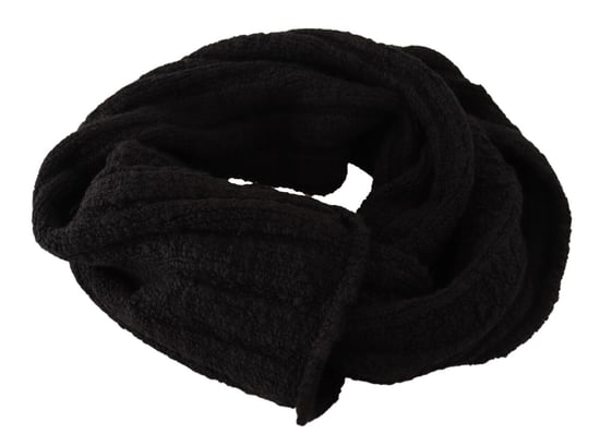 Dolce & Gabbana Black Virgin Wool Tritt Unisexe Châle chauffant - Image 4
