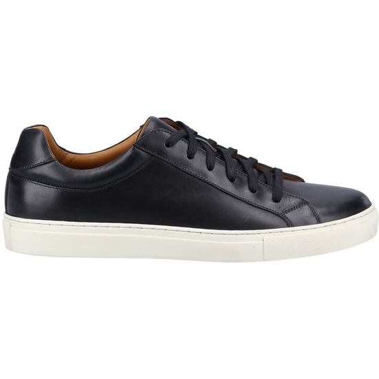 Hush Puppies Colton Leder Herren Schwarz Turnschuhe - Image 4