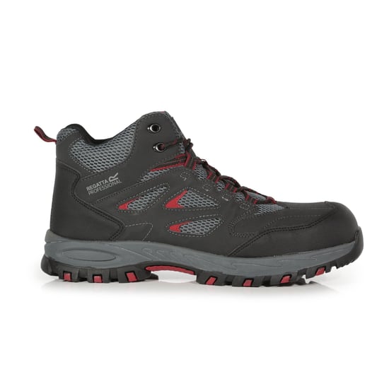 Regatta Mens Mudstone Safety Boots (Ash/Rio Red)