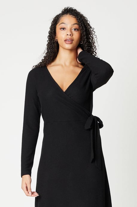 Soft Touch Midi Wrap Dress