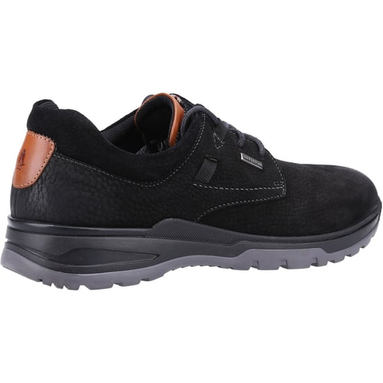 Hush Puppies Pele Leder Herren Schwarz Nubuk Schnürschuhe - Image 2