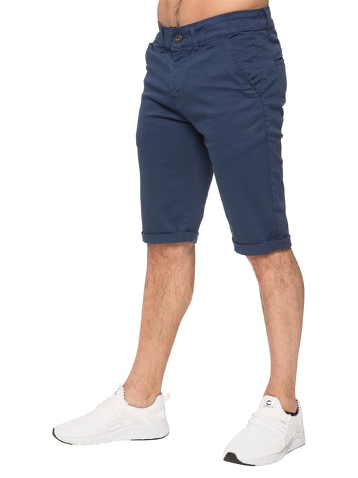 Enzo | Herren Slim Fit Stretch Chino Shorts - Blau - Image 2