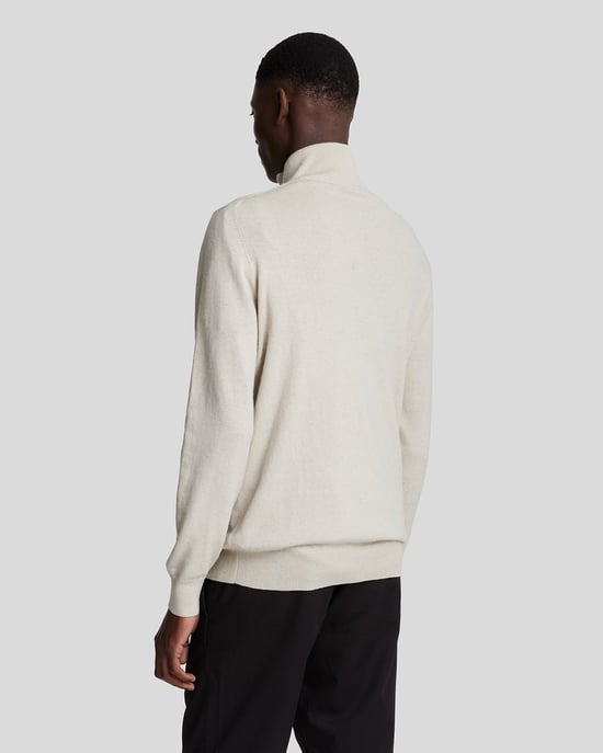 Lyle & Scott Cotton Merino 1/4 Zip Jumper Grey