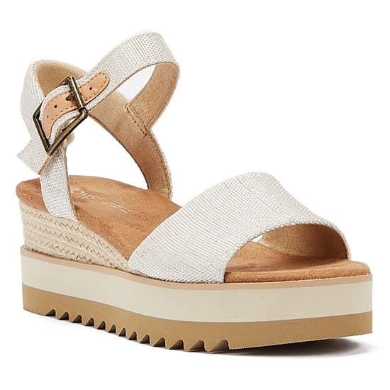 TOMS Diana Canvas Wedge Natürliche Frauen Weiße Sandalen - Image 2