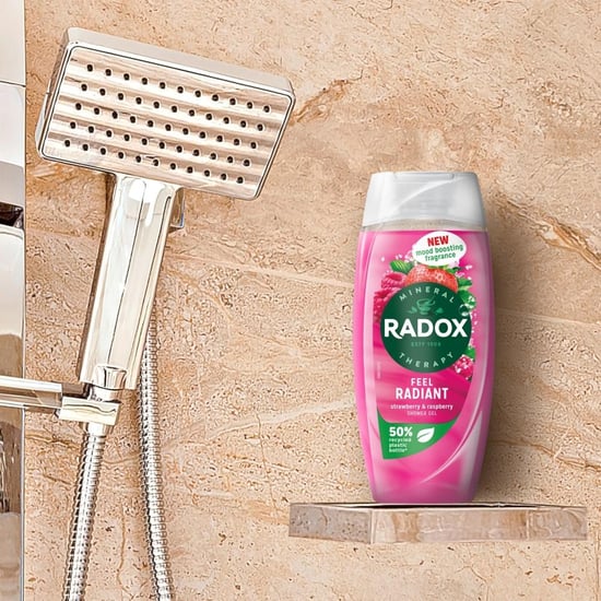 Radox Feel Radiant Shower Gel with Strawberry and Raspberry Fragrance 225ml, 3pk