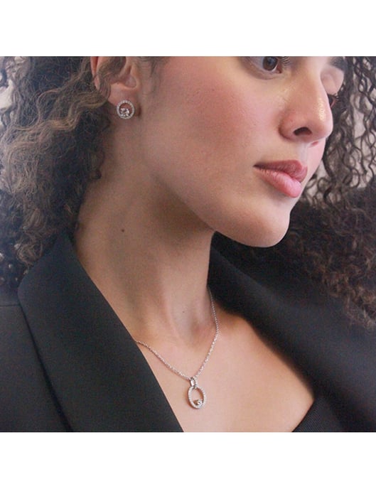 Anhänger Amory - Argenté et cristal - Image 2