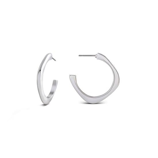 Luxenter evly rhodinierter Creolenohrring - Image 1