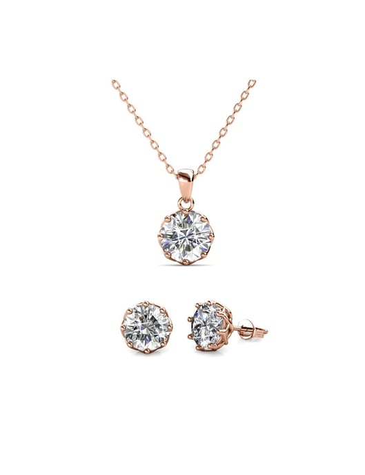Lily Set - Rose Gold und Kristall - Image 1