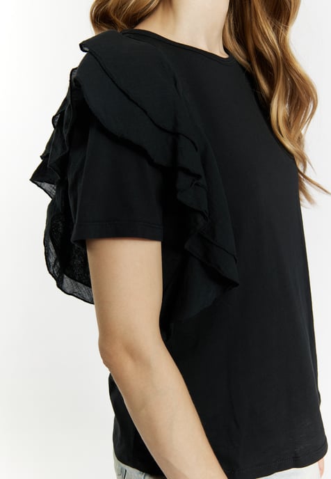 Dreimaster T-Shirt Damen schwarz - Image 5