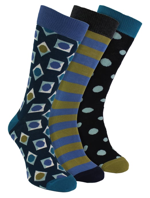 HS von Happy Socks - Herren 3er Pack Geschenkbox mit bunten Socken - Quadrat - Image 1
