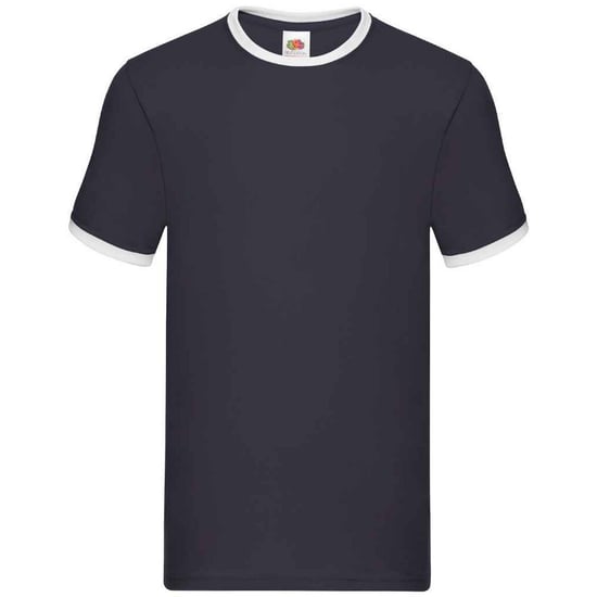 Fruit of the Loom - "Ringer" T-Shirt für Herren (Marineblau/Weiß) - Image 1