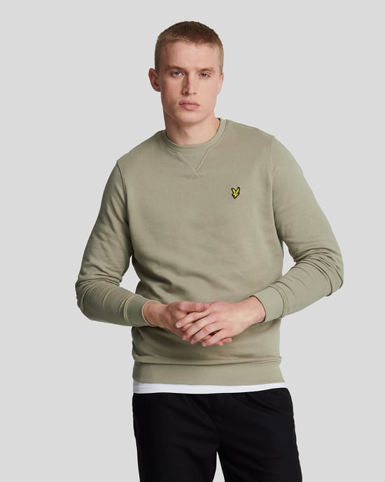 Lyle & Scott Branded Sage Uniform Green Pullover-Sweatshirt - Image 1