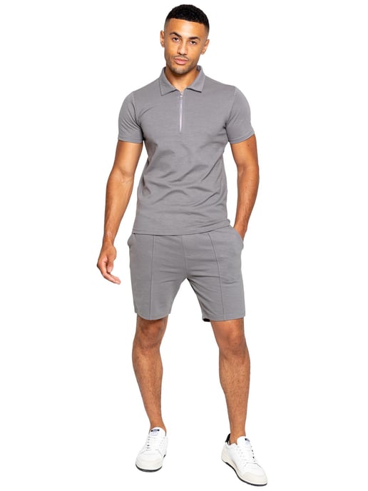 Enzo | Herren-Polo-Trainingsanzug-Set - Grau - Image 1