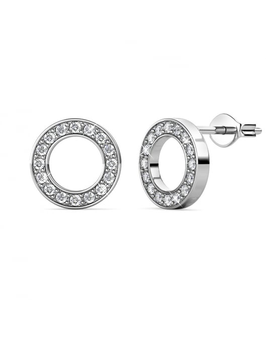 Boucles d'oreilles Ophir - Doré et Cristal - Image 3