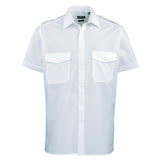 Premier Herren Hemd Pilot, kurzärmlig (Hellblau) - Image 1