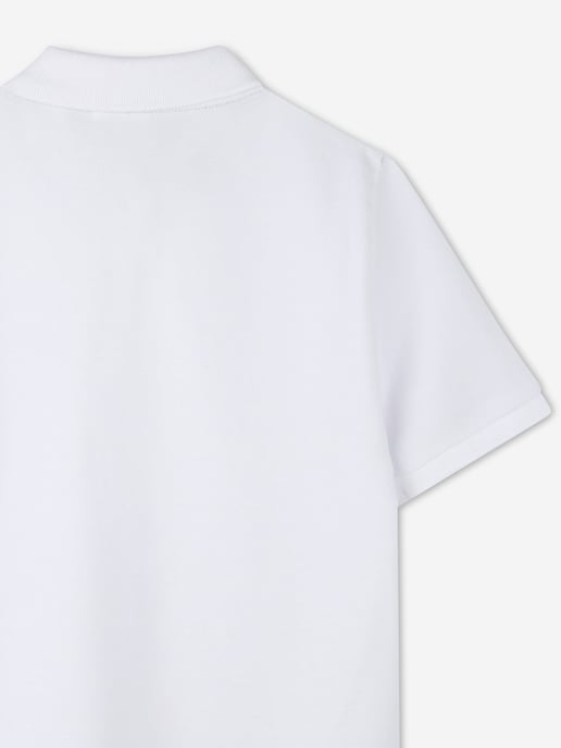 BOSS Boys Regular Fit Logo Polo Shirt in White