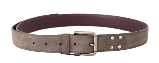 Dolce & Gabbana Beige Hirschleder Gürtel mit silberner Logo-Schnalle - Image 3