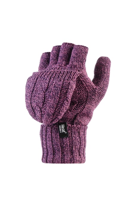 Women's Thermal Converter Fingerless Cable Knit 2.3 tog Handschuhe - Image 1