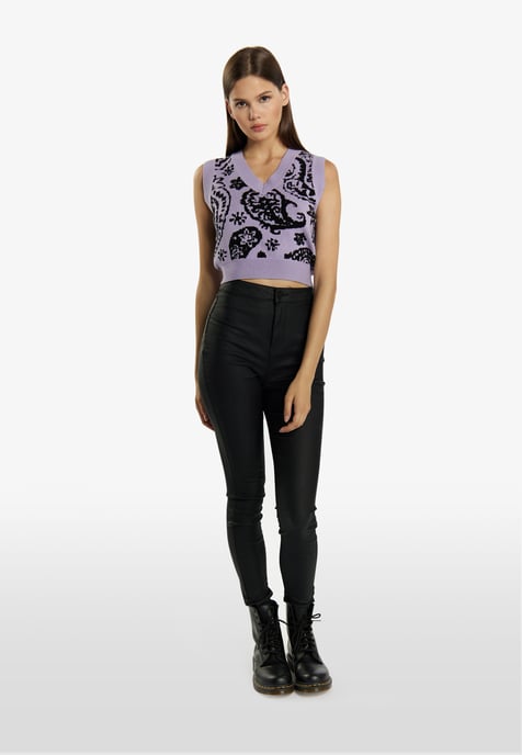 Mymo strickpullunder Damen violett - Image 2
