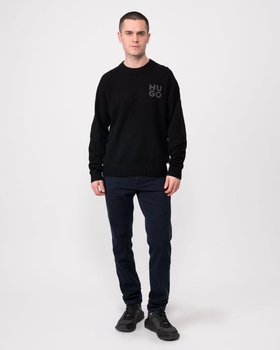 HUGO San Cassio Mens Stacked Logo Sweater - Image 3