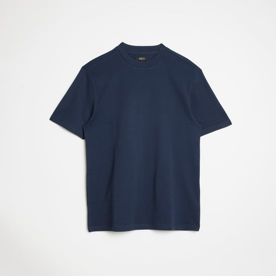 River Island Mens T-Shirt Navy Ri Studio Slim Fit Tee