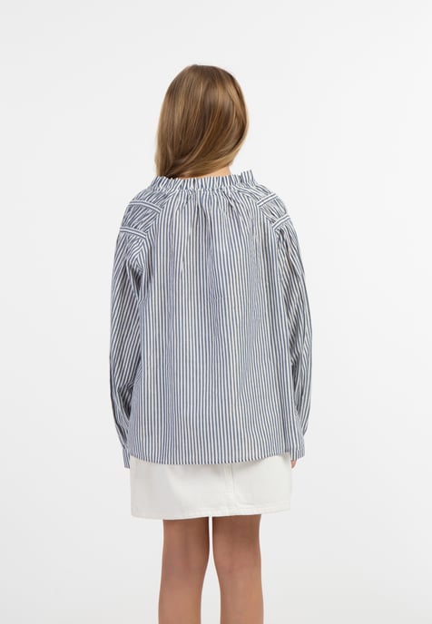 Dreimaster Bluse Mädchen Dunkelmarine Streifen - Image 4