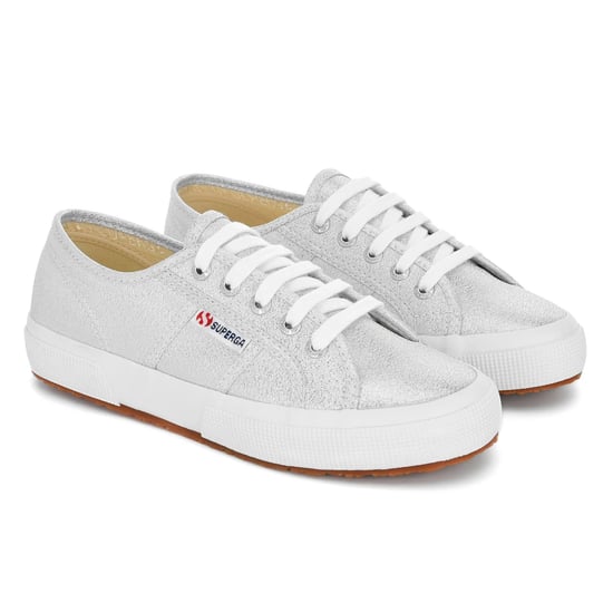 Superga Womens/Ladies 2750 Lamew Metallic Turnschuhe (Grau Silber) - Image 1
