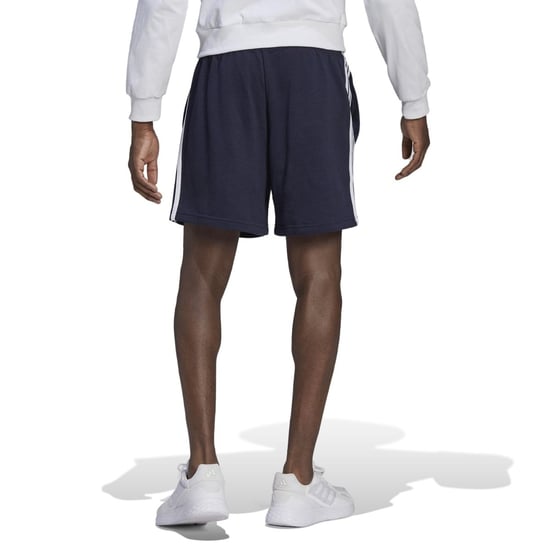 Short Essentials tissu eponge 3 bandes adidas Pour Homme en Bleu Marine - Image 4