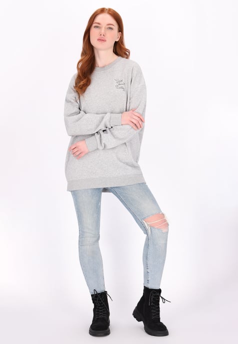 Dreimaster Sweatshirt Damen Grau Melange - Image 2