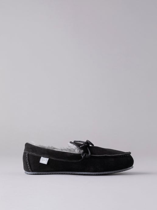 Men's Sheepskin Moccasins in Black