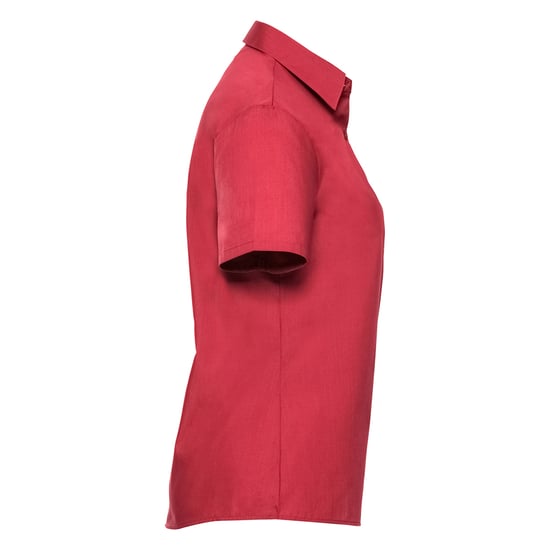Russell Collection - "Classic" Hemd Pflegeleicht für Damen kurzärmlig (Rot) - Image 3