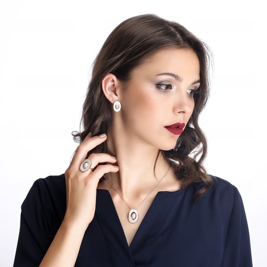 Orphelia 'Aurori' Women's 925 Sterling Silver Chain with Pendant - Rose ZH-7292