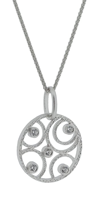 Orphelia Damen-Kette aus 925er Sterlingsilber mit Anhänger – Silber ZH-7078 - Image 3