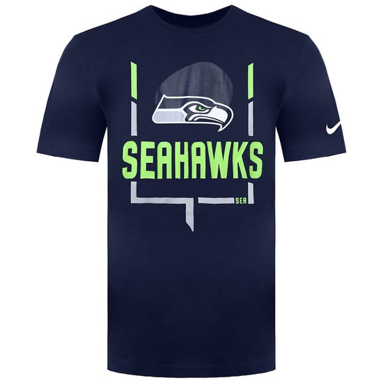 Nike NFL Seattle Seahawks Legend Goal Post Herren-T-Shirt, Marineblau - Image 1