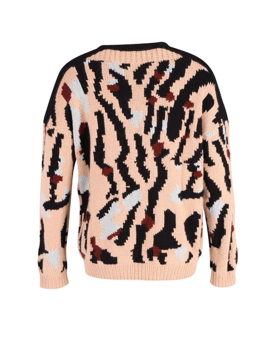 Chloe Gepunkteter Grobstrickpullover aus mehrfarbigem Kaschmir - Image 3