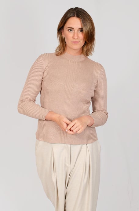 High Neck Ribbed Top - Image 3