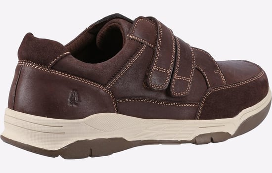 Hush Puppies Fabian Double Strap Leder Herren Braune Slipper - Image 3