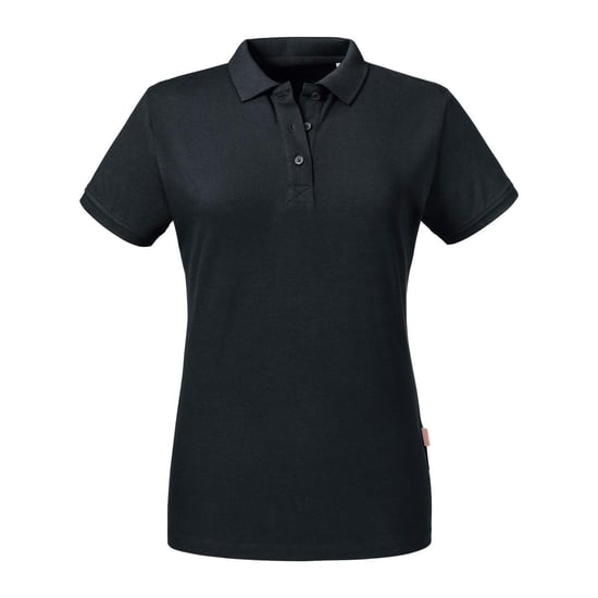Russell - Poloshirt, Baumwolle aus biologischem Anbau für Damen (Schwarz) - Image 1