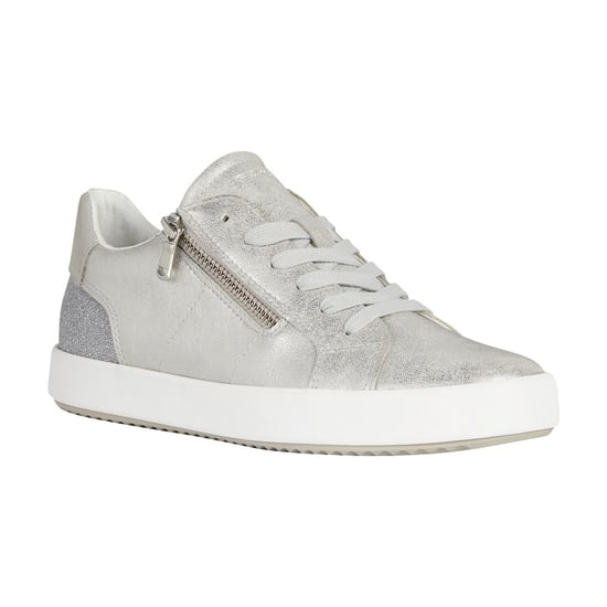 Geox D Blomiee A Synthetik Polyurethan Damen Silber Turnschuhe - Image 1