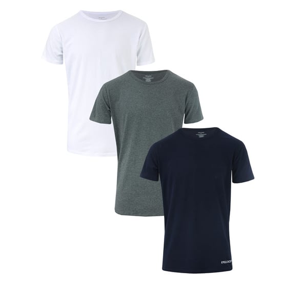 Herren Lyle And Scott Ellijah 3er Pack Lounge T-Shirts in Schwarz Grau - Image 5
