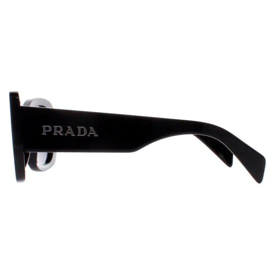 Prada Oval Womens Black Dark Grey PRA08S
